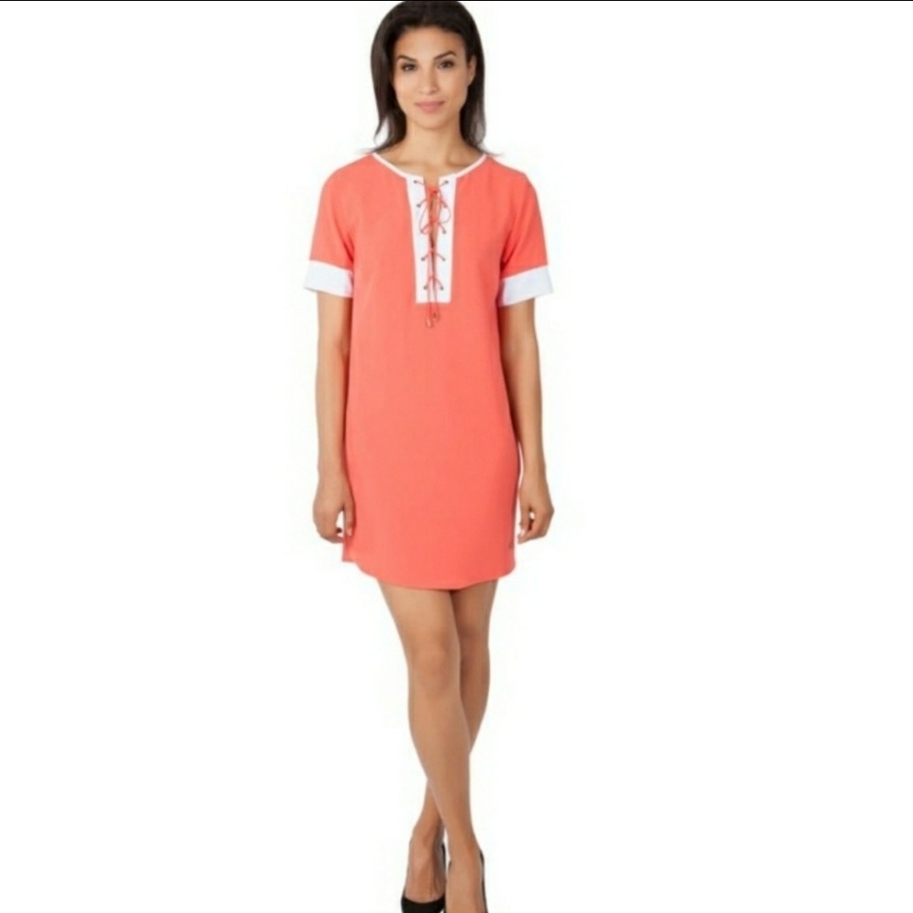 Fraiche s/s orange dress medium